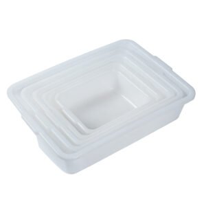 Food-Grade Shallow Freezing Flat Storage Container/Bin/Tray for Food Plant Made of Durable Plastic Plates & Bowls