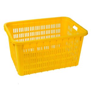 Stackable storage and mobile plastic crates for fruits and vegetables