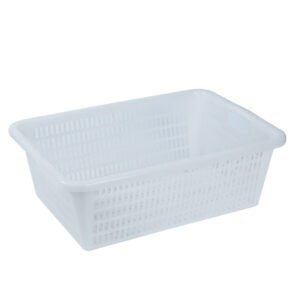 Cheap Good Quality Food Grade Nestable Vented Plastic Drain Basket for Seafood